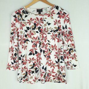 J. Jill 3/4 Sleeve Floral Top